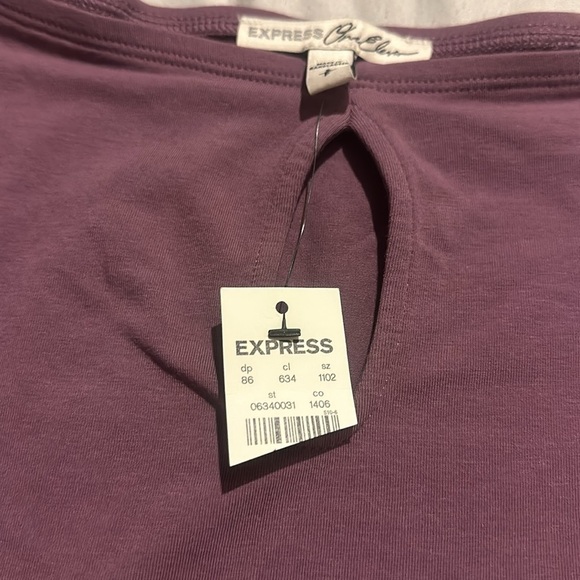 NWT Express one eleven off the shoulder top size small purple - Picture 4 of 9
